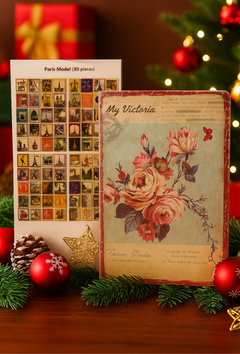 Free Hand-Painted London, Paris or Italy  Sticker & Journal