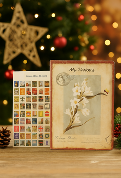 Free Hand-Painted London, Paris or Italy  Sticker & Journal