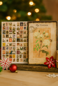 Free Hand-Painted London, Paris or Italy  Sticker & Journal