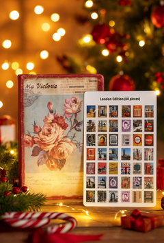 Free Hand-Painted London, Paris or Italy  Sticker & Journal