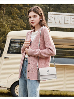 French Cowhide Elegant Leather Bag