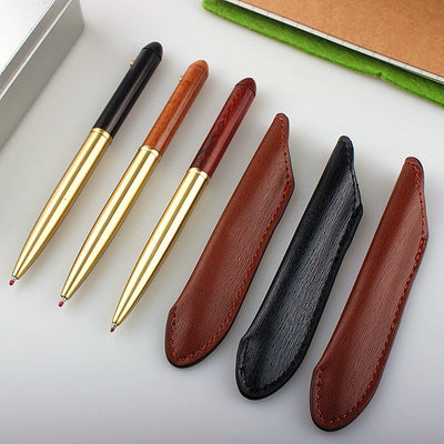 Ebony Bamboo Brass Rotary Pen