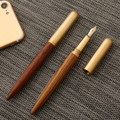 African Rosewood Brass Vintage Fountain Pen