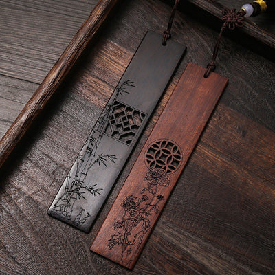 Mahogany Ebony Hollow Nanmu Bookmark Set