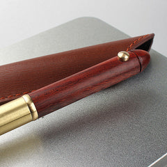 Ebony Bamboo Brass Rotary Pen