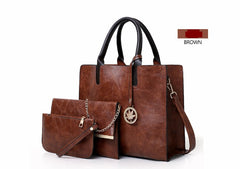 3 Piece Vegan Leather Bag
