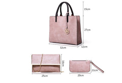 3 Piece Vegan Leather Bag