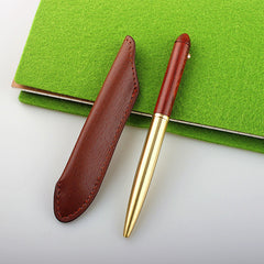 Ebony Bamboo Brass Rotary Pen