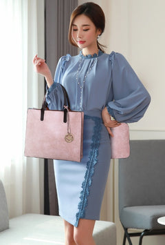 3 Piece Vegan Leather Bag