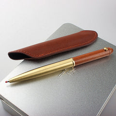 Ebony Bamboo Brass Rotary Pen