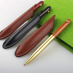 Ebony Bamboo Brass Rotary Pen