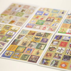 Hand Painted Paris, London and Italy Stamp Stickers